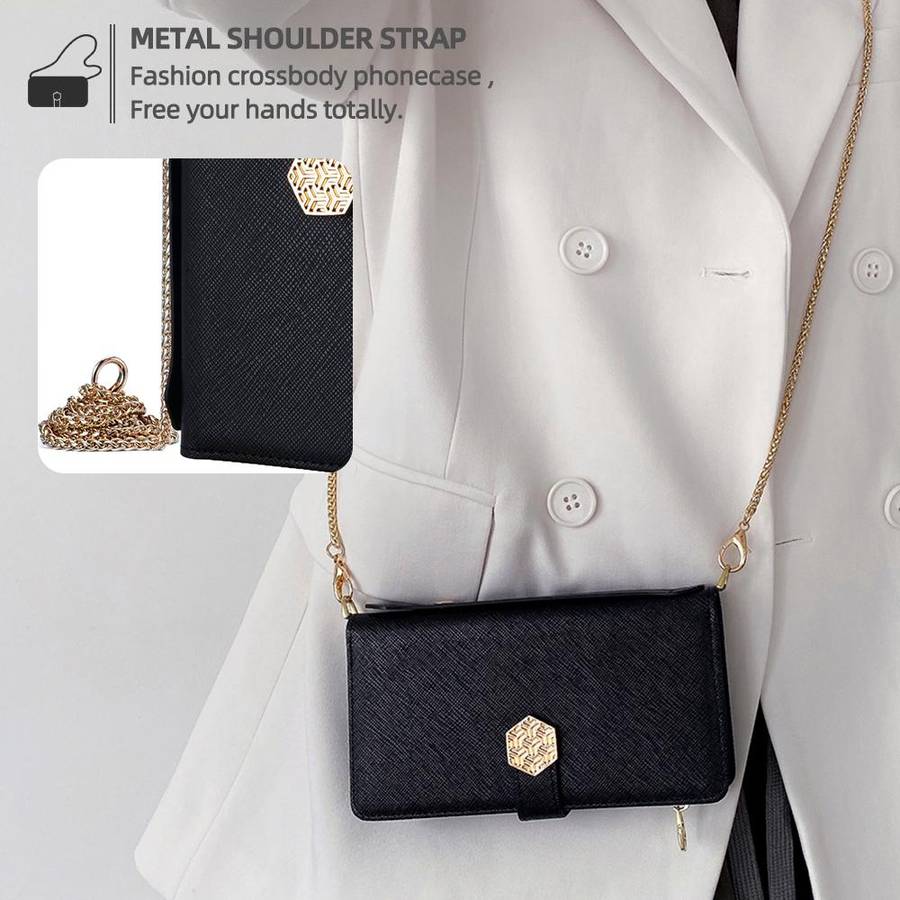 For Redmi K80 Ultra Crossbody Handle Cross Texture Leather Phone Case(Black)