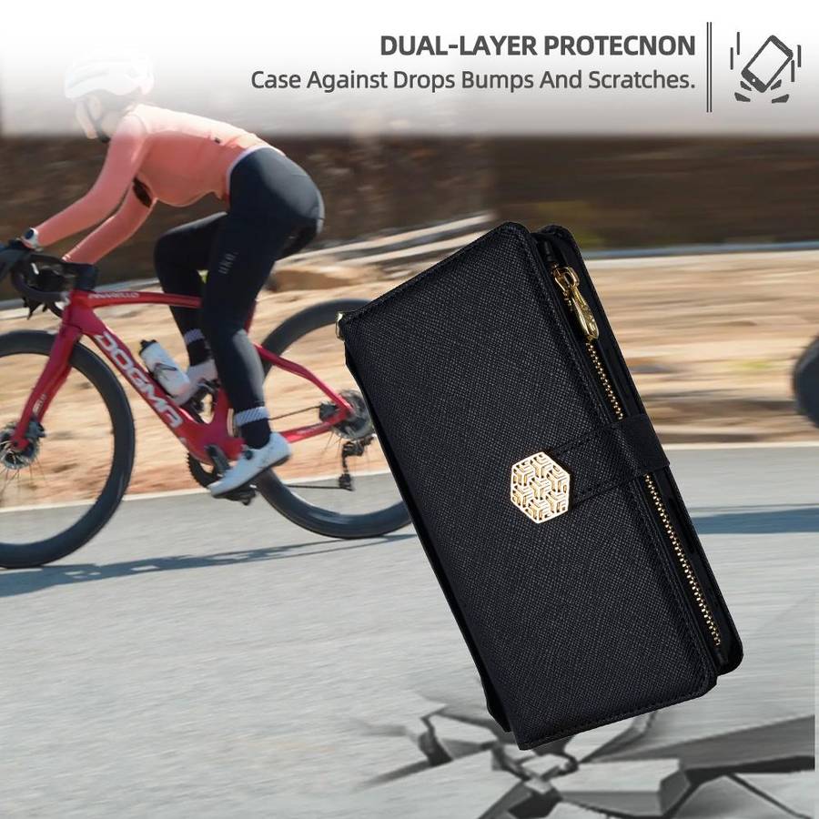 For Redmi K80 Ultra Crossbody Handle Cross Texture Leather Phone Case(Black)