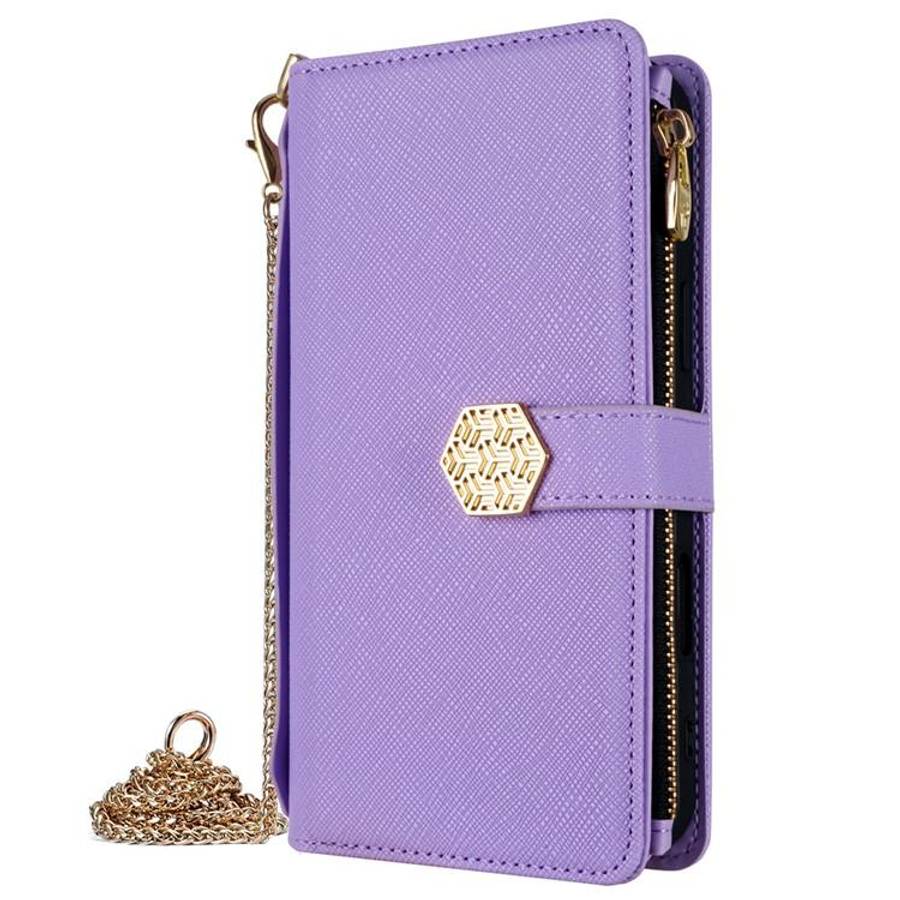 For Redmi K80 Ultra Crossbody Handle Cross Texture Leather Phone Case(Purple)