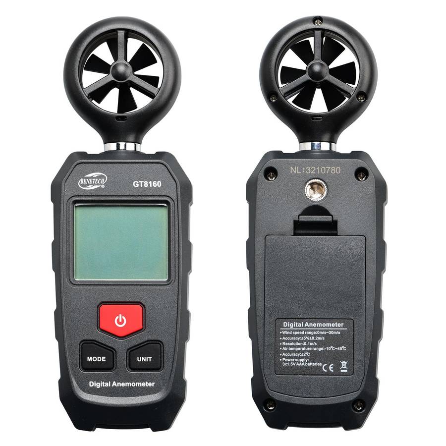 BENETECH GT8160 Handheld Wind Speed / Temperature Measuring Anemometer