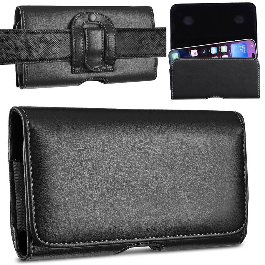 For 5.5 inch Universal Horizontal Outdoor Phone Waist Bag(Black)