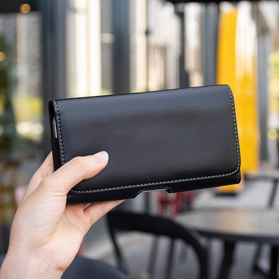 For 5.5 inch Universal Horizontal Outdoor Phone Waist Bag(Black)