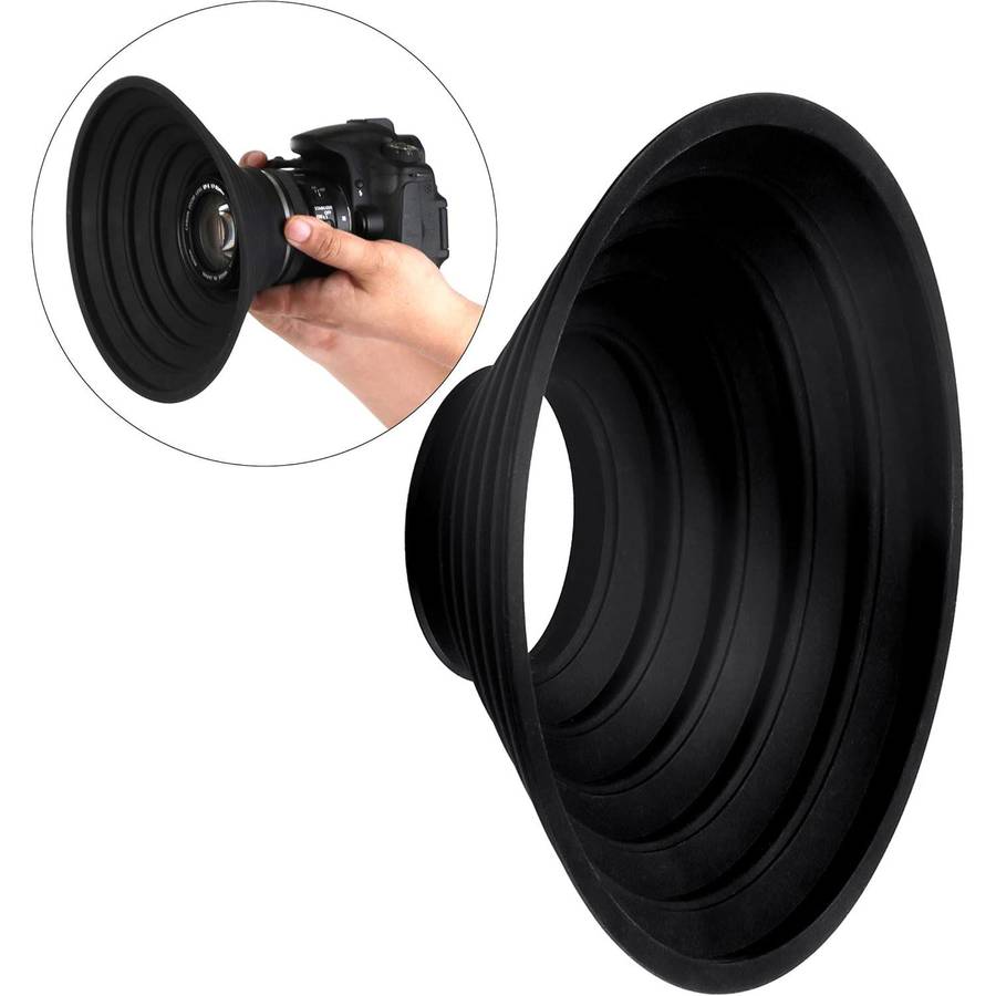 Universal Silicone Lens Hood, Size:50-70mm(Black)
