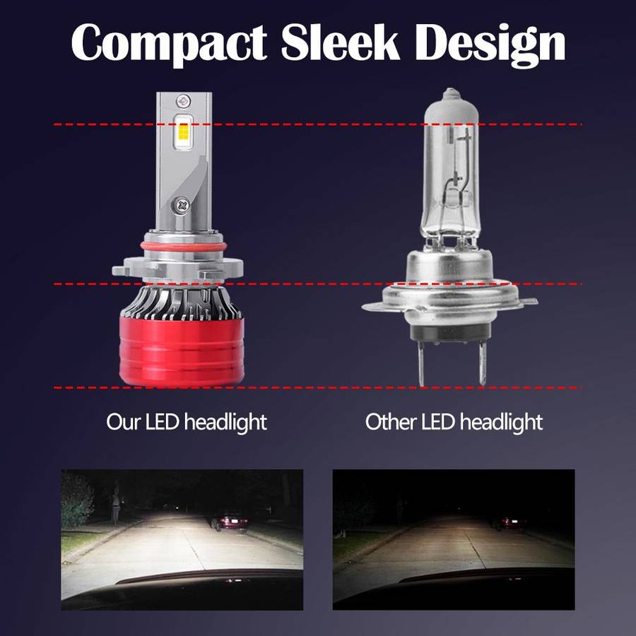 9004 2pcs 25W 2500lm 6000K Car LED Headlight Bulb