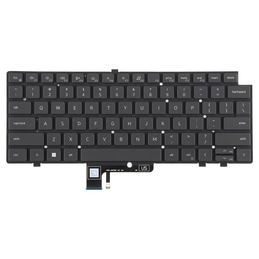 US Version Backlit Laptop Keyboard for Dell Latitude 7340 7440 7640(Black)