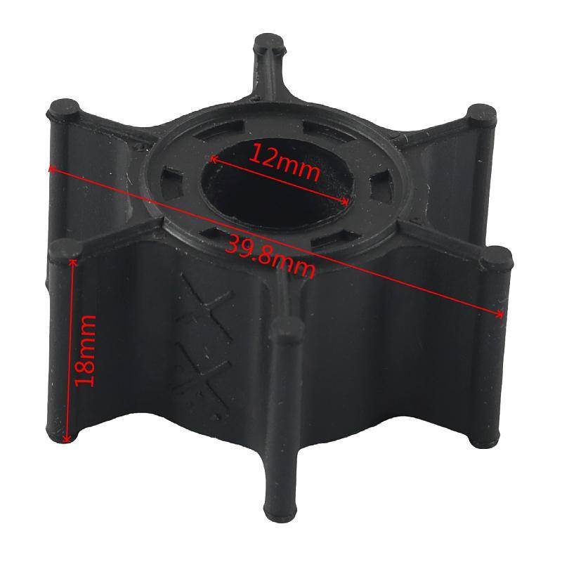 Outboard Water Pump Impeller Repair Kit for YAMAHA 6/8HP 6G1-W0078-A1(Silver + Black)