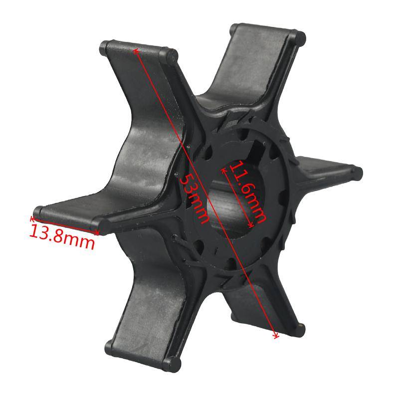 Outboard Water Pump Impeller Repair Kit for YAMAHA F6 F8 4-Stroke 68T-W0078-00(Silver + Black)
