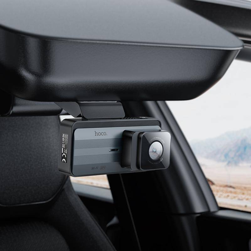 hoco DV12 2K 3.69 inch IPS Screen Display GPS Driving Recorder with Rear Camera(Silver Grey)