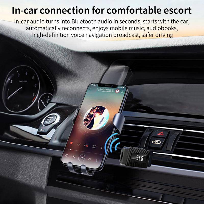 USB Car FM Transmitter Wireless Bluetooth Receiver(Black)