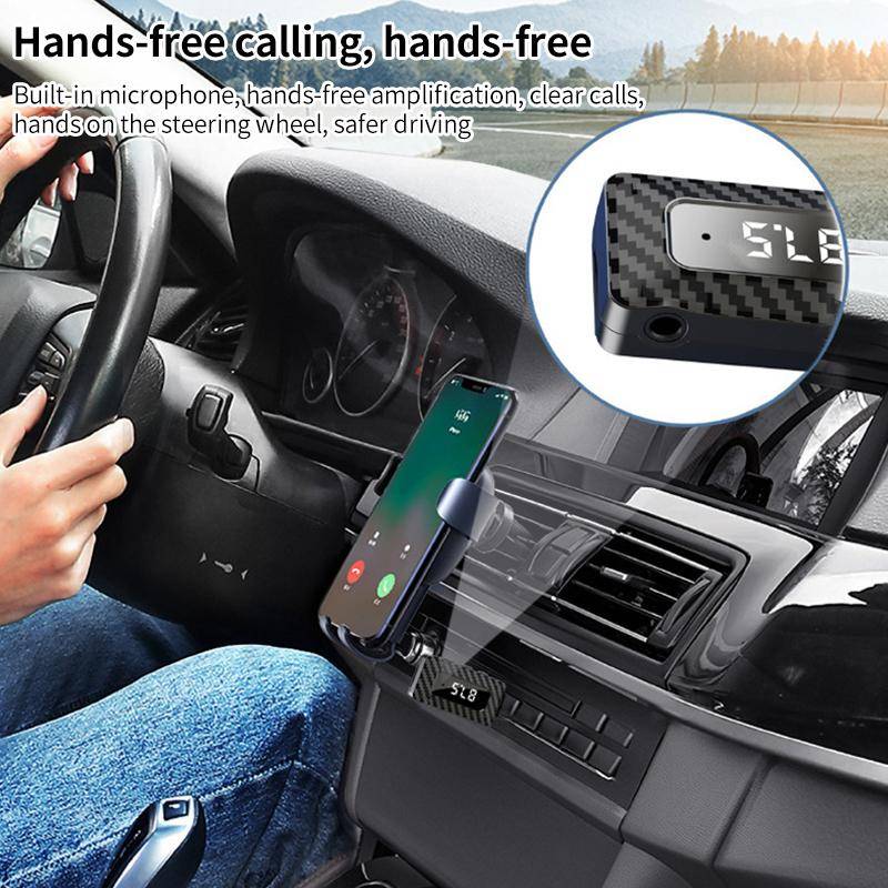 USB Car FM Transmitter Wireless Bluetooth Receiver(Black)