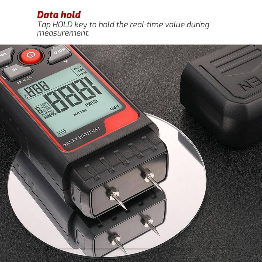 TASI TA661B Wood Moisture Meter Quickly Measure Moisture Content Tester Temperature Humidity Detecto
