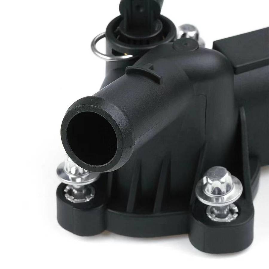 Car Thermostat Housing Water Pump Outlet for Opel 1338487 25192985 55562048 1338022(Black)