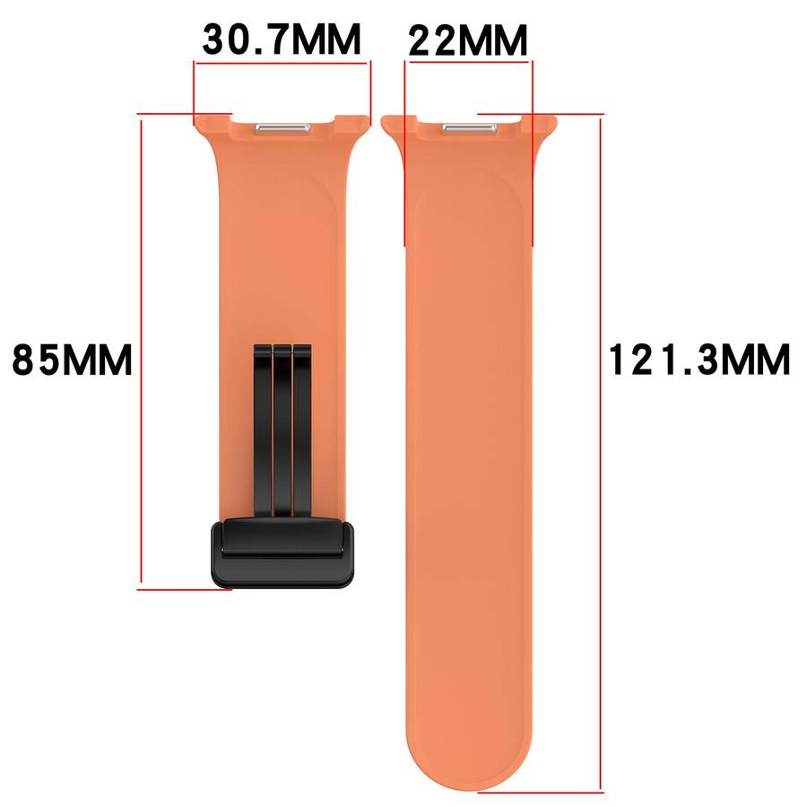 For Samsung Galaxy Watch8 / Watch8 Classic xDfind Fold Black Buckle Magnetic Silic ... (Starlight)