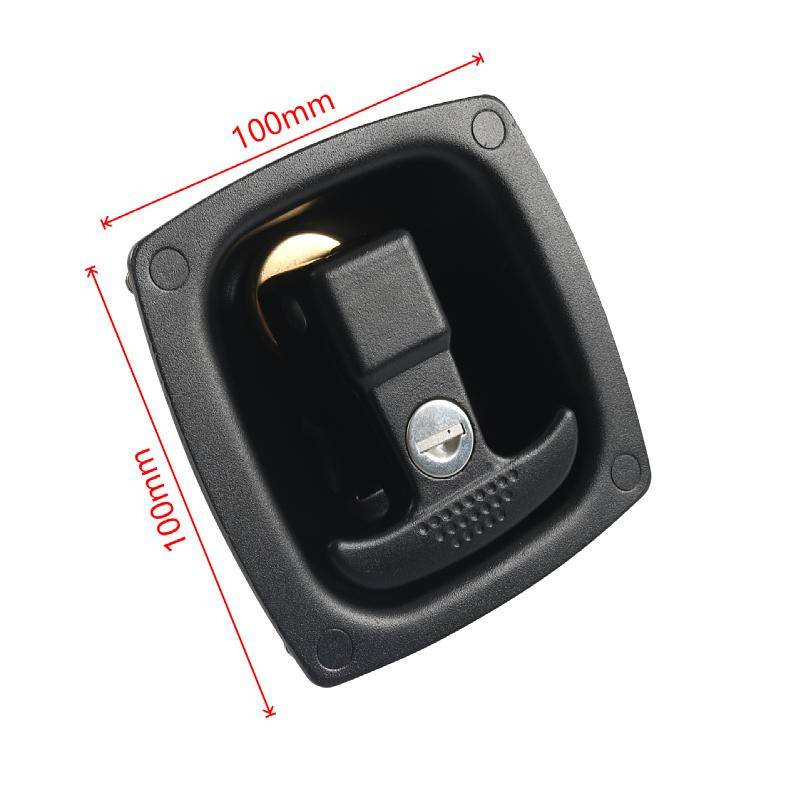 RV / Camper Folding T Handle Latch with Key(Black)