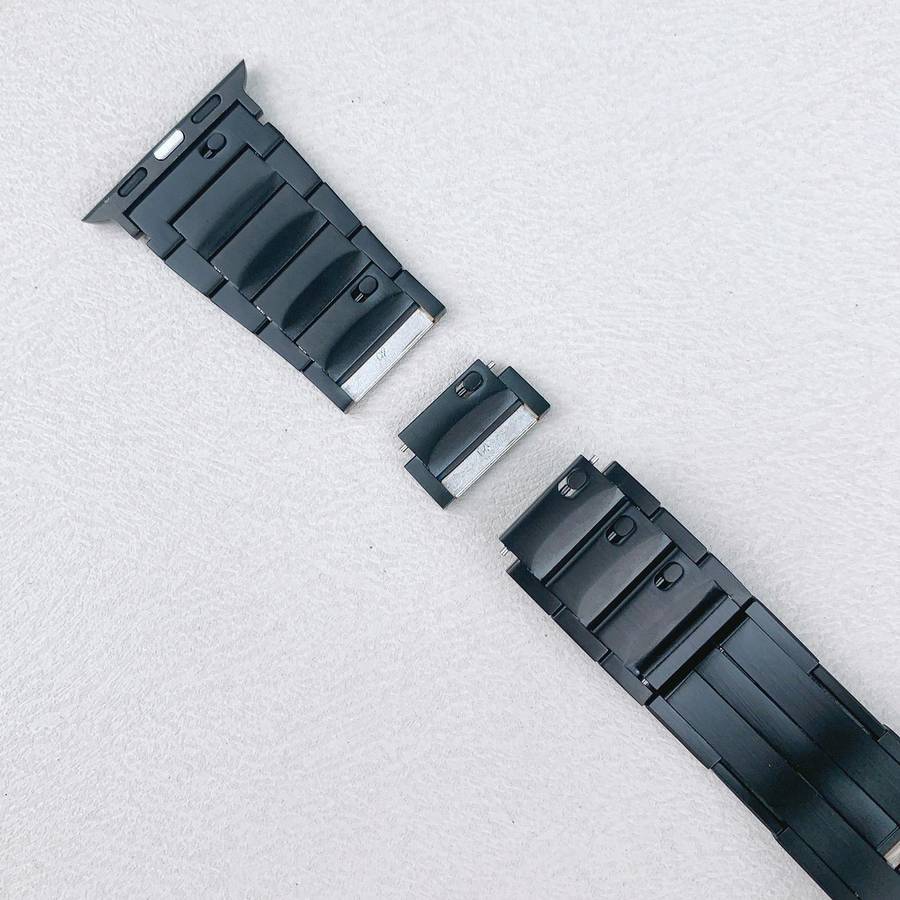 For Apple Watch 42mm / 41mm / 40mm / 38mm Tri-beads Side-detachable Buckle Stainless Steel Watch Ban