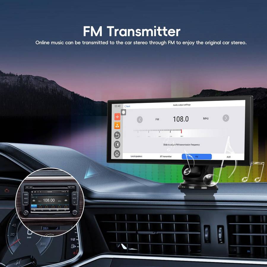 10.25 inch Android 15 2G+32G Car Reversing Display Monitor Screen Without Rear View Camera WiFi Vers