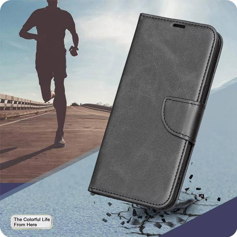 For Samsung Galaxy S26 5G Lambskin Texture Pure Color Flip Leather Phone Case(Black)