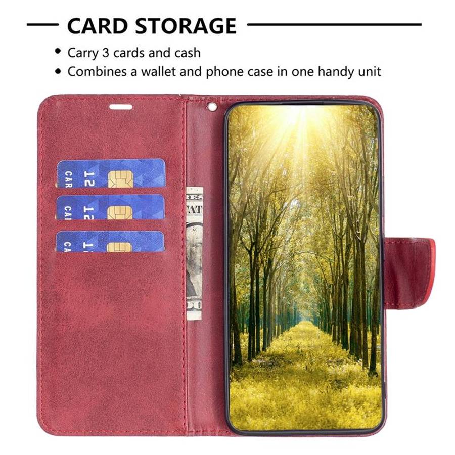 For Samsung Galaxy S26 5G Lambskin Texture Pure Color Flip Leather Phone Case(Red)