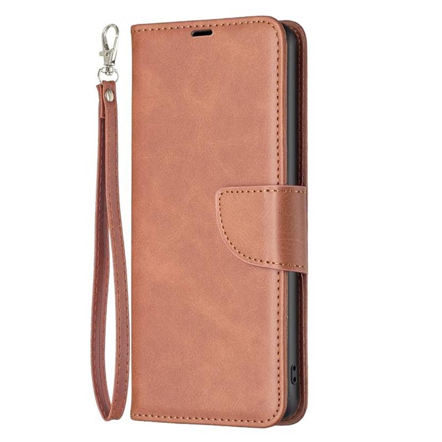 For Samsung Galaxy S26 5G Lambskin Texture Pure Color Flip Leather Phone Case(Brown)