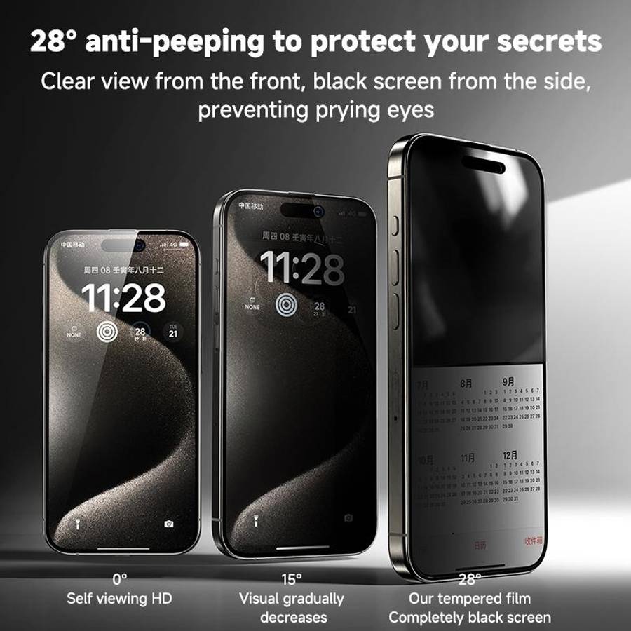 For iPhone 16 Pro Max REMAX Future Ultra-Soft Series WL-03 Privacy Tempered Glass Film