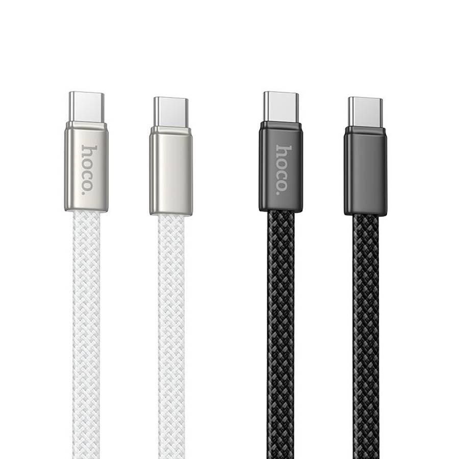hoco X125 USB-C / Type-C to USB-C / Type-C Exceso 60W Charging Data Cable, Length: 1m(White)