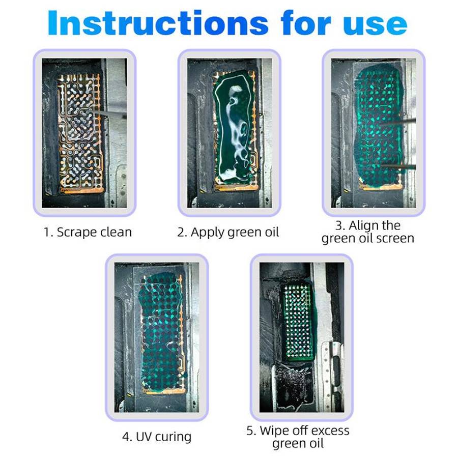 JTX Screen IC Green Oil Mesh for iPhone 11-16 Pro Max