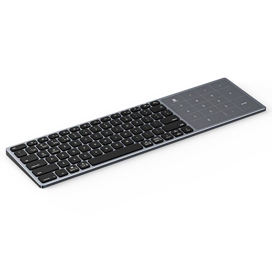 DUX DUCIS LK Pro Series Universal Dual-Mode Aluminum Alloy Wireless Keyboard With Touch Digital Pane