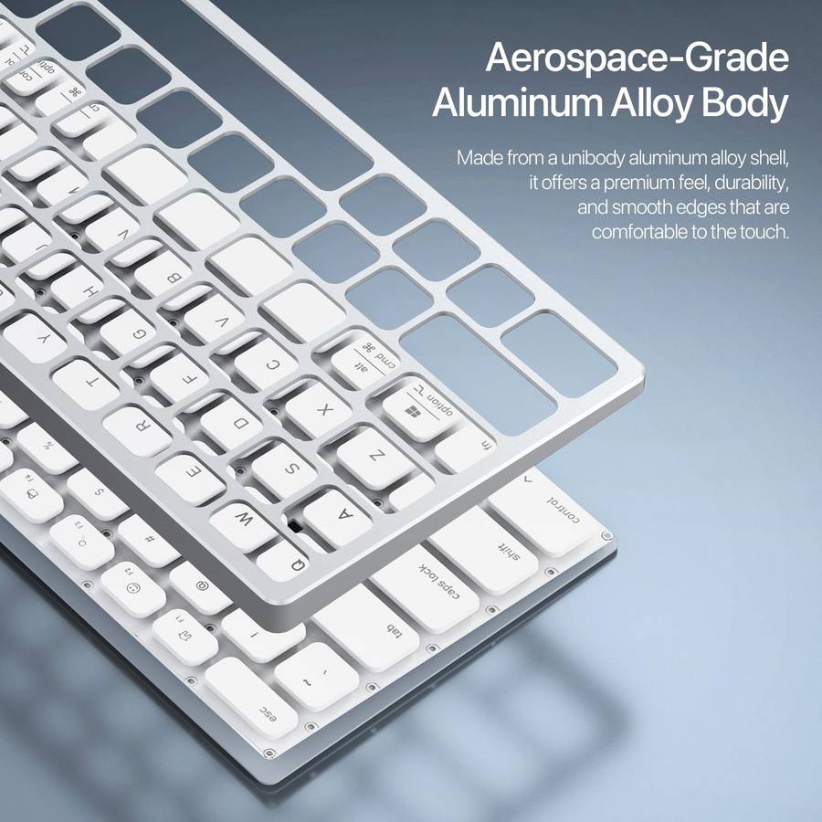 DUX DUCIS LK Pro Series Universal Dual-Mode Aluminum Alloy Wireless Keyboard With Touch Digital Pane