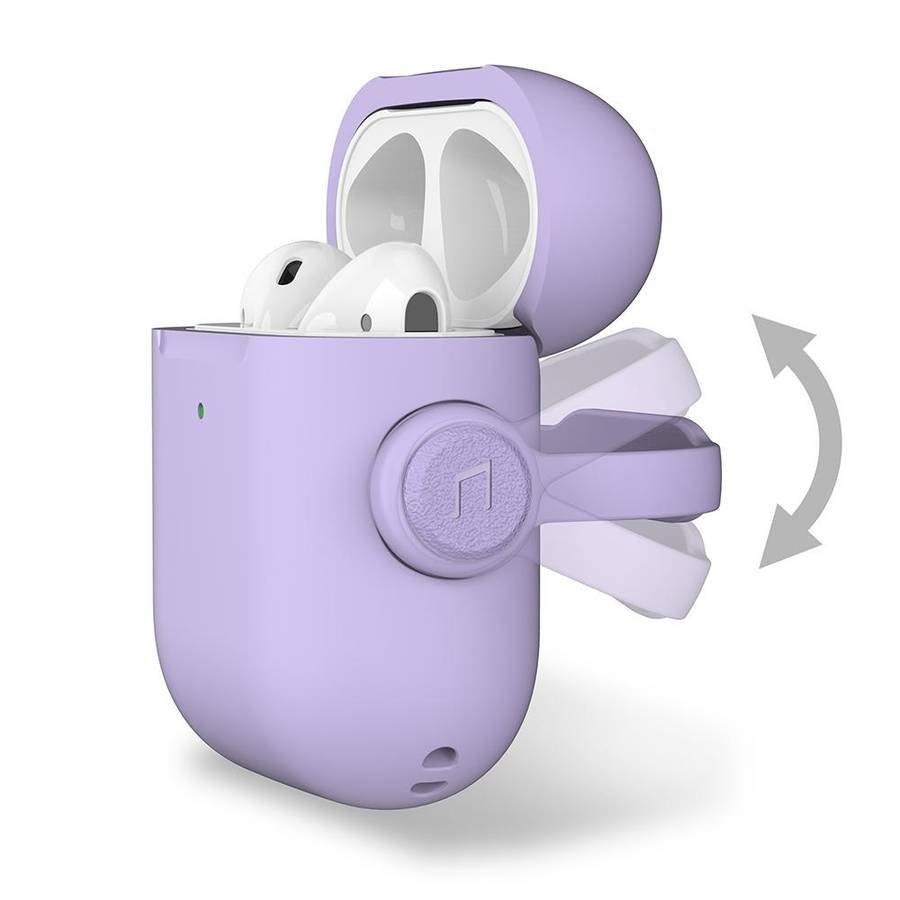 For AirPods 4 XDcase Music Boy Macaron Earbud Case with Ring Buckle(Purple)