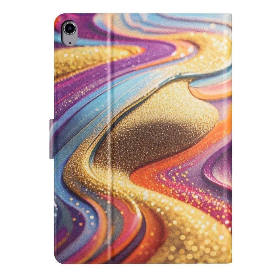 For Xiaomi Redmi Pad 2 2025 Litchi Texture Voltage Painted Vegan Leather Smart ... (Golden Sands)