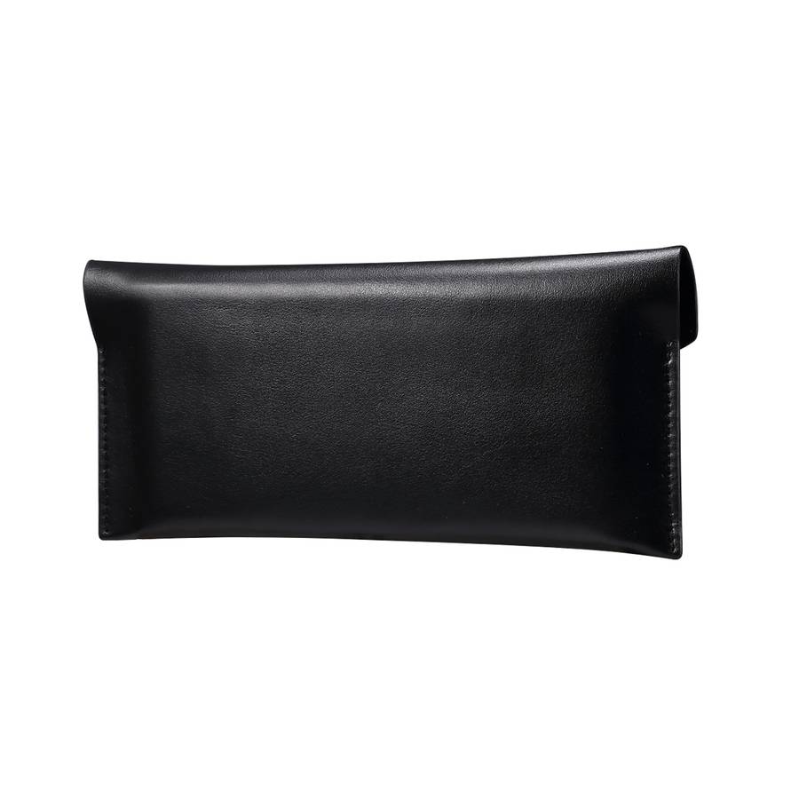 Magnetic Genuine Leather Horizontal Flip Protective Case for 6.1-6.7 inch Smartphones(Black)
