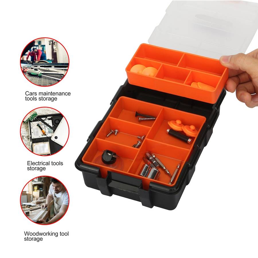 JAKEMY JM-Z20 Screwdriver Hardware Repair Tools Multi-purpose Components Double Deck Storage Box