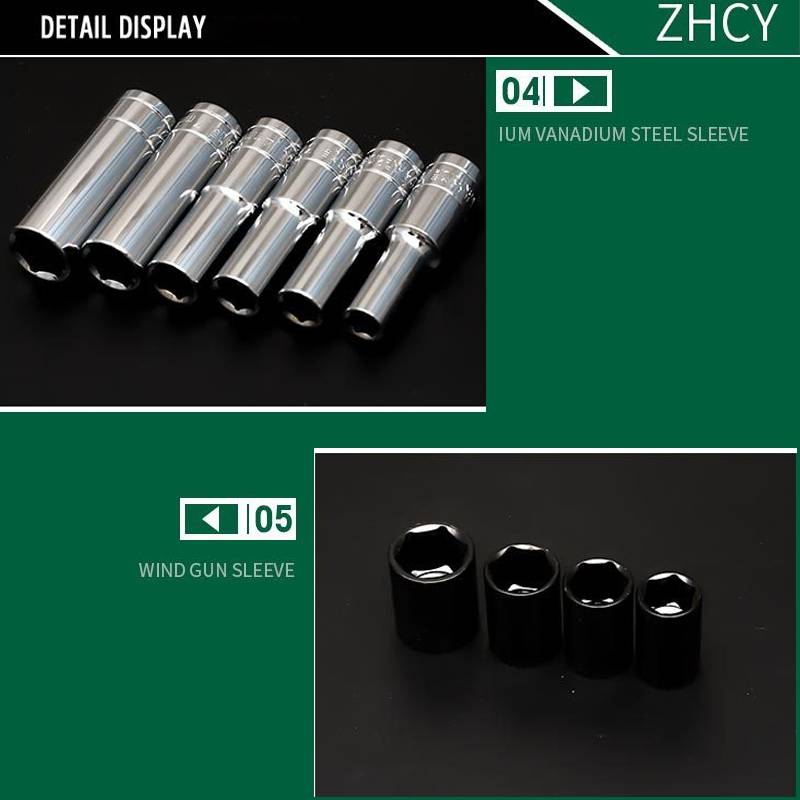 61 In 1 Multi-function Car Repair Combination Toolbox Ratchet Wrench Set