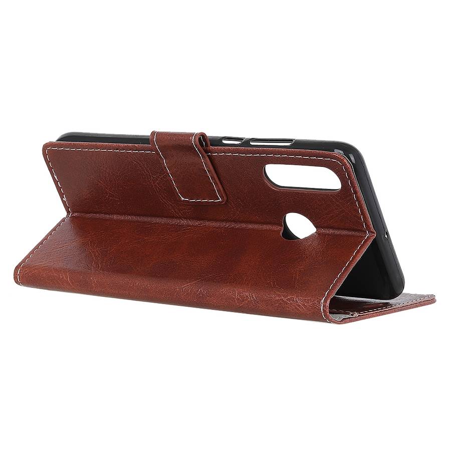 Retro Crazy Horse Texture Horizontal Flip Leather Case for Huawei P30 Lite, with Walle ... (Brown)