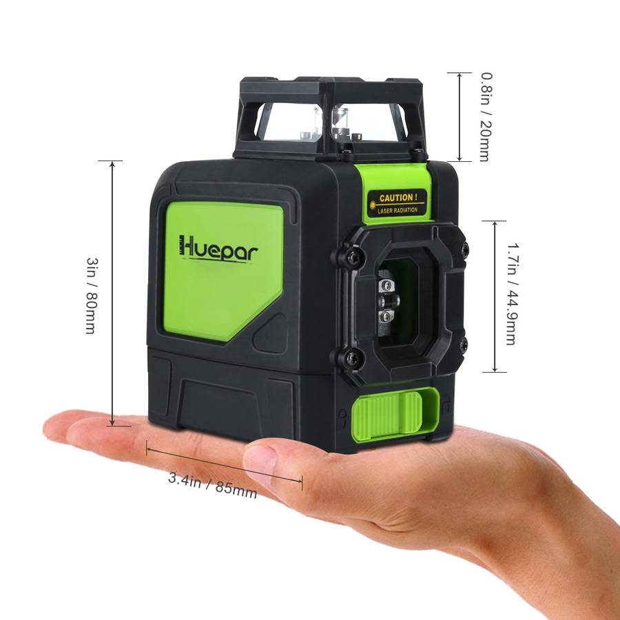 901CG H360 Degrees / V130 Degrees Laser Level Covering Walls and Floors 5 Line Green Beam IP54 Water