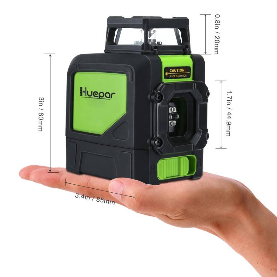 901CR H360 Degrees / V130 Degrees Laser Level Covering Walls and Floors 5 Line Red Beam IP54 Water /