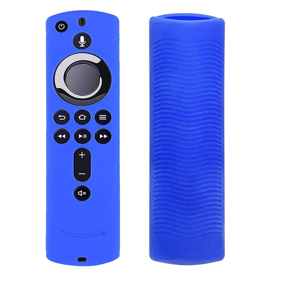 Non-slip Texture Washable Silicone Remote Control Cover for Amazon Fire TV Remote Contr ... (Blue)