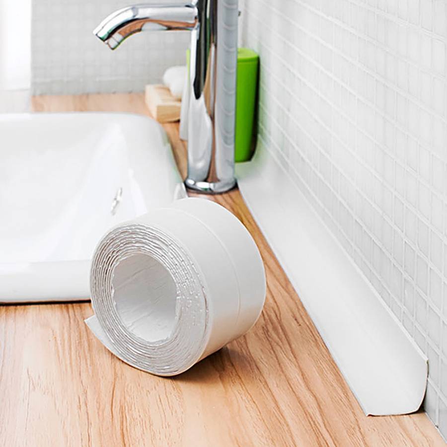 PE Kitchen and Bathroom Waterproof and Mildew Proof tape  Size:60mm x 3.35m(White)