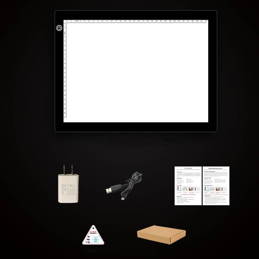 A4 Size 5W 5V LED Three Level of Brightness Dimmable Acrylic Copy Boards for Anime Sketch Drawing