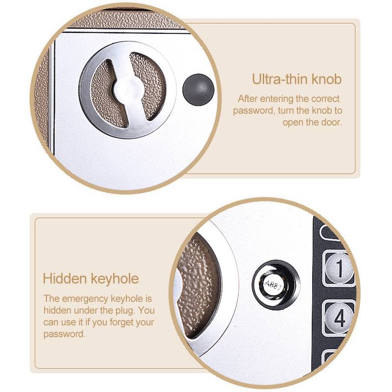 17E Home Mini Electronic Security Lock Box Wall Cabinet Safety Box without Coin-operated Function(B