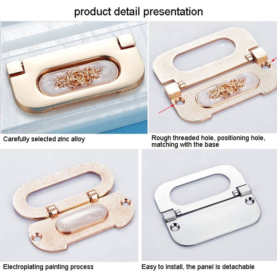1052-32 Simple European Furniture Drawer Hidden Buckle Handle (Brushed)