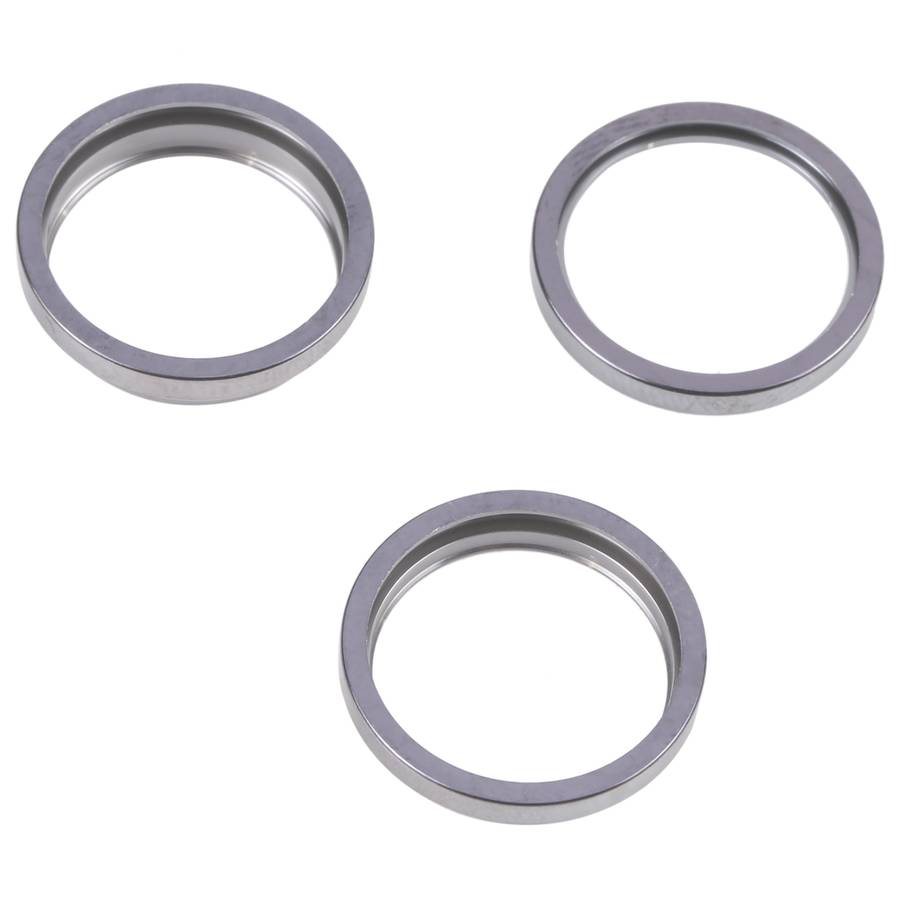 For iPhone 14 Pro 3PCS Rear Camera Glass Lens Metal Outside Protector Hoop Ring(Black)