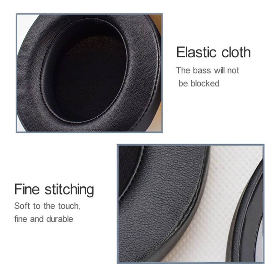 2 PCS For Razer Kraken 7.1 V2 Pro Headphone Cushion Sponge Black Net Cover Earmuffs Replacement Ea