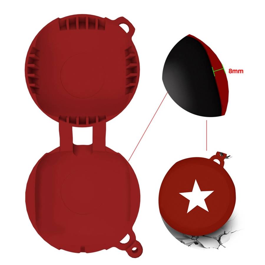 For Beats Powerbeats Pro Wireless Earphone Protective Case Anti-drop Waterproof Silicone ... (Red)