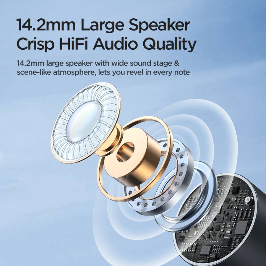 JOYROOM JR-EW07 3.5mm Wire-controlled Half In-ear Gaming Earphone with Microphone (Black)