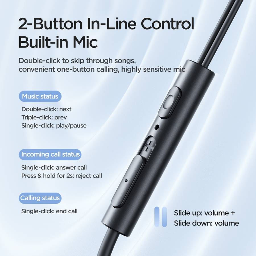 JOYROOM JR-EW07 3.5mm Wire-controlled Half In-ear Gaming Earphone with Microphone (Black)