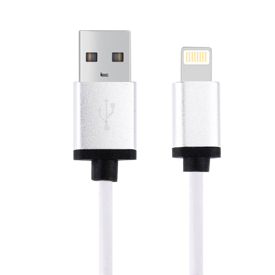1m 3A 8 Pin to USB Data Sync Charging Cable for iPhone, iPad, Diameter: 4 cm(White)