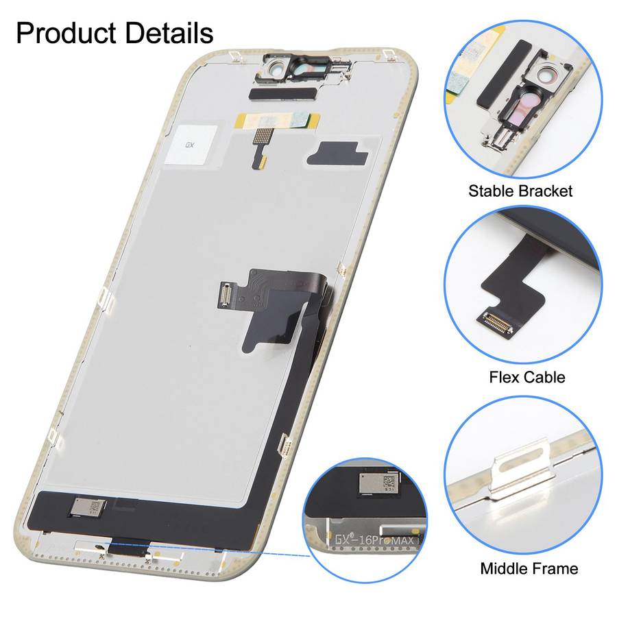 GX Soft OLED Screen For iPhone 16 Pro Max