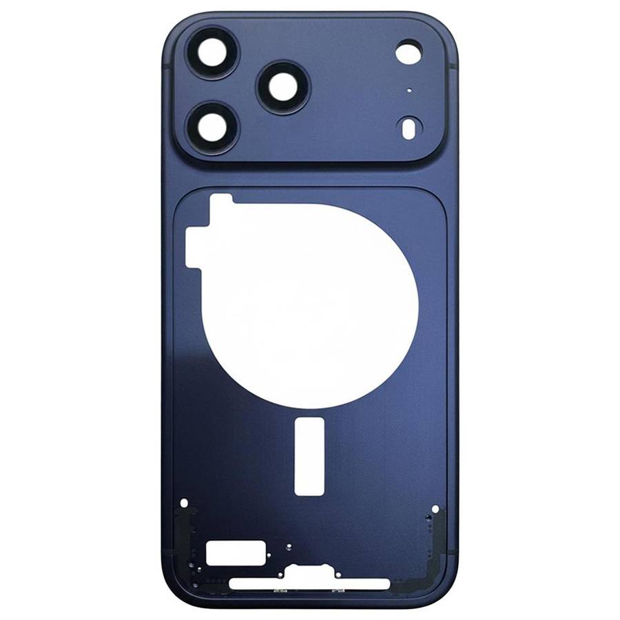 For iPhone 17 Pro Max Middle Frame Bezel Plate with Camera Lens Cover (Orange)