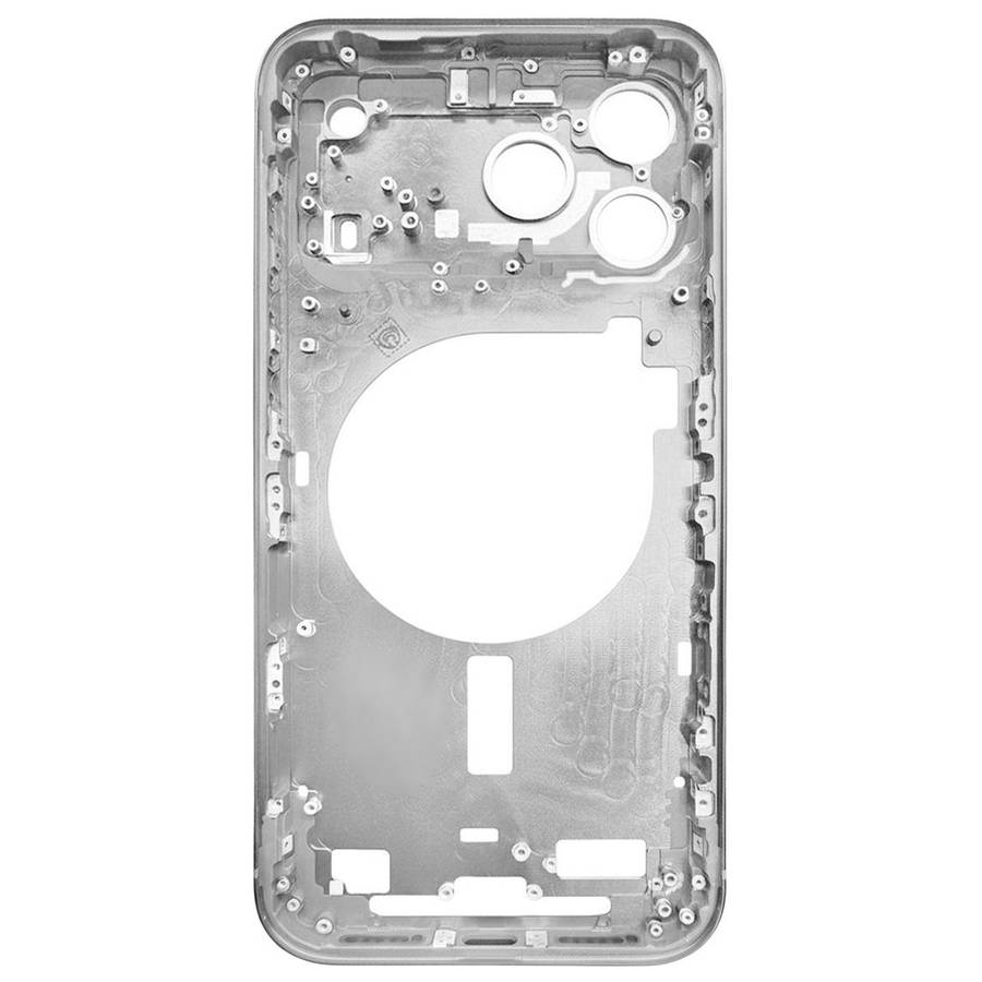 For iPhone 17 Pro Max Middle Frame Bezel Plate with Camera Lens Cover (Orange)